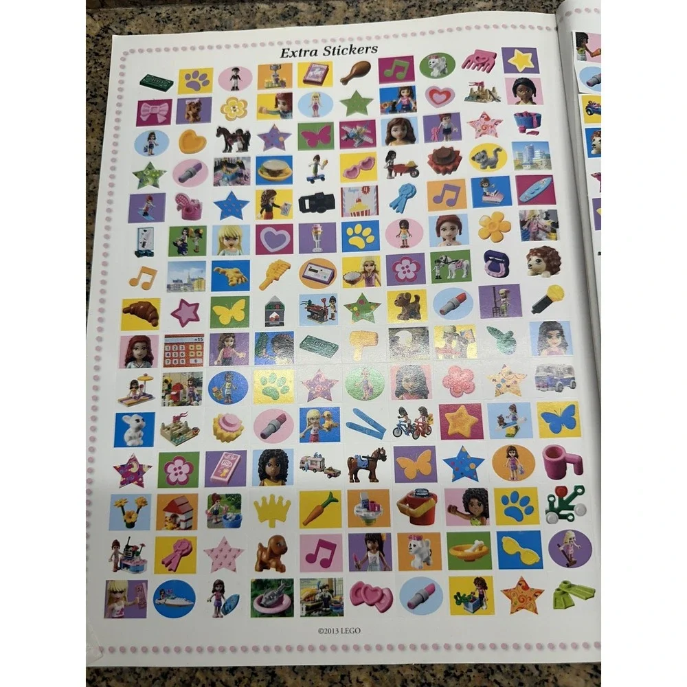 2013 LEGO Friends Activity Sticker Sheets Lot Of 18 Pages Unisex‎ Sticker Book